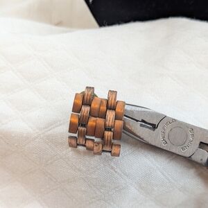 Vintage Renoir Panther Link Copper Clip-On Earrings